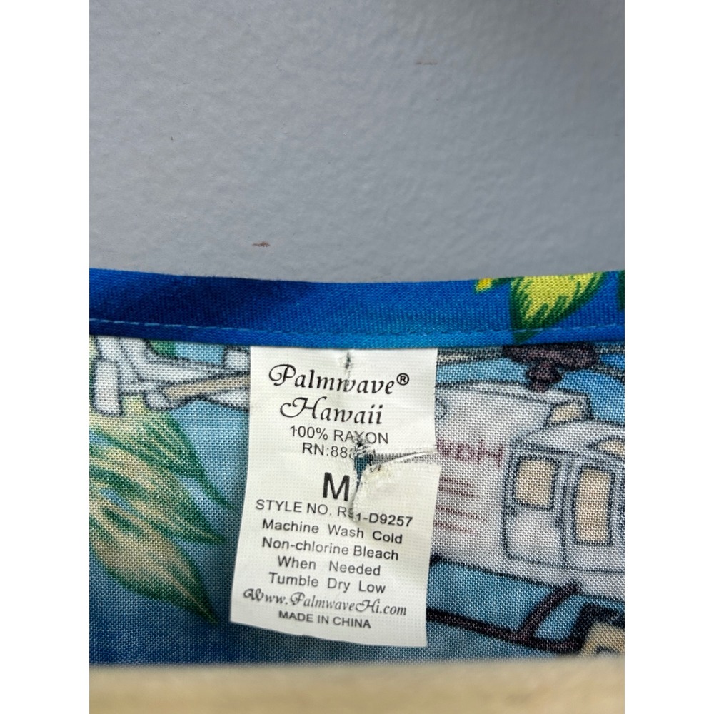 Palmwave Hawaii Womens Tank Dress Blue Hawaiian Print Sleeveless Medium - Picture 4 of 7